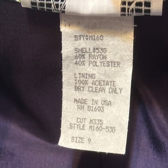 Vintage 80s LA BELLE Tweed Skirt Suit Size 9 Double Breasted Jacket Retro Career - Picture 11 of 11